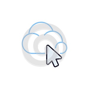 Cloud with Mouse Pointer vector concept creative icon
