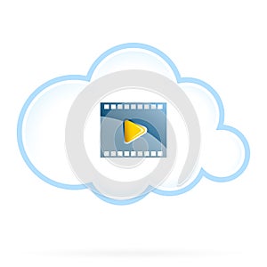 Cloud Movie Storage Icon