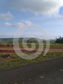 Cloud moving on blue sky