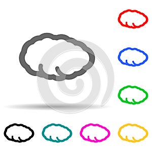 cloud multi color style icon. Simple thin line, outline vector of web icons for ui and ux, website or mobile application
