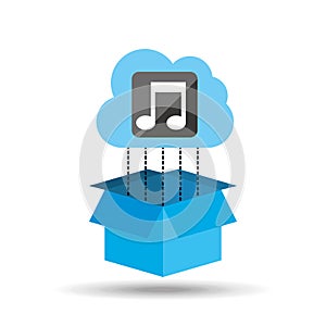 cloud music download connected design