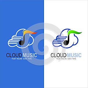Cloud music logo, Music logo