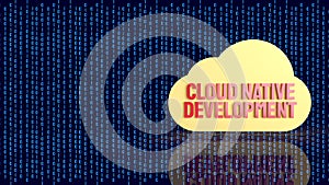 Cloud Native Application Development Concept Illustration 3d render