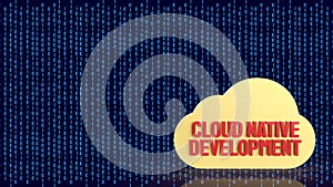 Cloud Native Application Development Concept Illustration 3d render