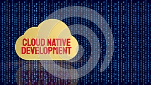 Cloud Native Application Development Concept Illustration 3d render