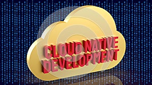 Cloud Native Application Development Concept Illustration 3d render