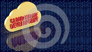 Cloud Native Application Development Concept Illustration 3d render