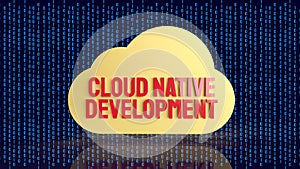 Cloud Native Application Development Concept Illustration 3d render