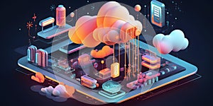 Cloud-native Apps and Cloud-native Technologies Concept. Generative AI