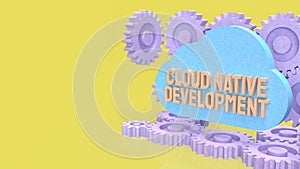 Cloud Native Development Workflow with Automation Gears Concept 3d render