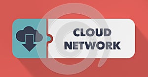 Cloud Network Concept in Flat Design.