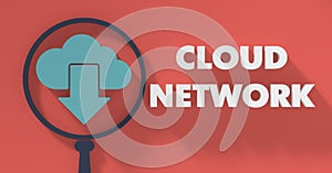Cloud Network Concept in Flat Design.
