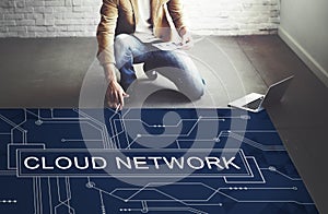 Cloud Network Connection Networking Technology Concept