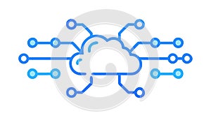 Cloud Network Connection Vector Illustration, vector design Generative AI