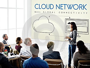 Cloud Network Global Connectivity Share Concept