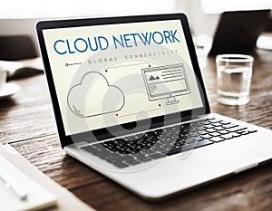 Cloud Network Global Connectivity Share Concept