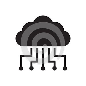 Cloud network icon, cloud data shearing icon