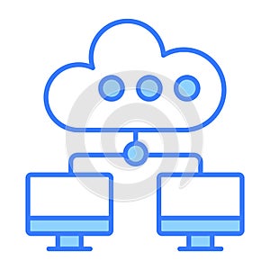 cloud network icon modern illustration