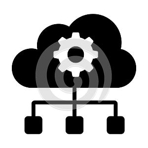 cloud network icon modern illustration
