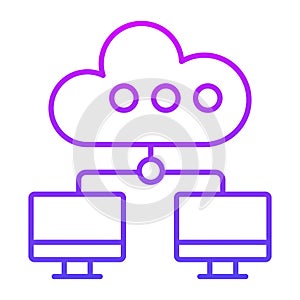 cloud network icon modern illustration