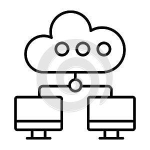 cloud network icon modern illustration