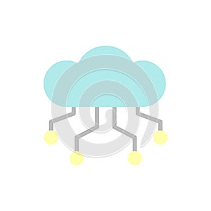 Cloud, network icon. Simple color vector elements of internet storage icons for ui and ux, website or mobile application
