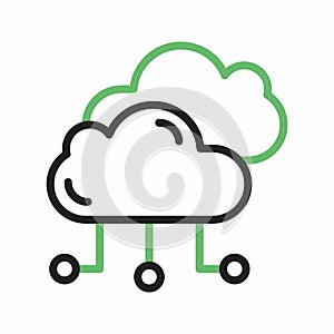 Cloud Network icon vector image.