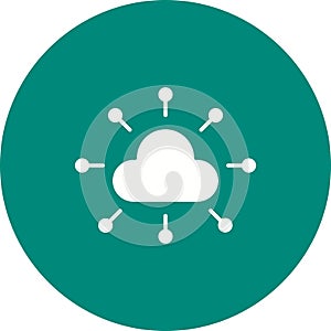 Cloud Network icon vector image.