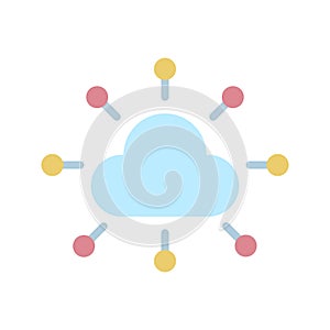 Cloud Network icon vector image.