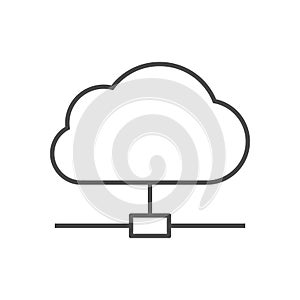 Cloud network line icon