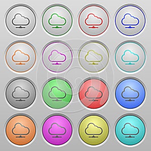 Cloud network plastic sunk buttons