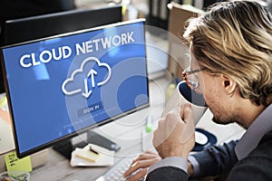 Cloud Network Storage Data Information Technology Concept