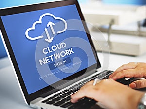 Cloud Network Storage Data Information Technology Concept