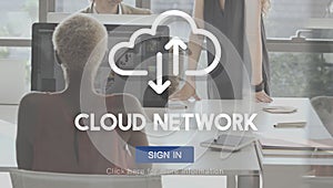 Cloud Network Storage Data Information Technology Concept