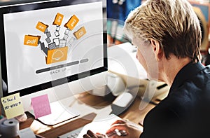 Cloud Networking Computing Back Up Concept