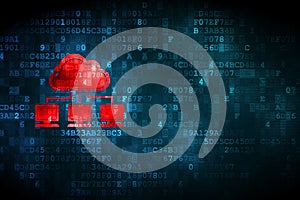 Cloud networking concept: Cloud Network on digital background