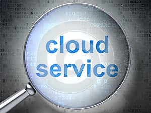 Cloud networking concept: Cloud Service with optical glass