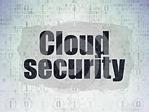 Cloud networking concept: Cloud Security on Digital Data Paper background