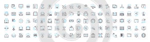 Cloud networking vector line icons set. Cloud, Networking, CloudComputing, SaaS, SA, IaaS, PaaS illustration outline photo