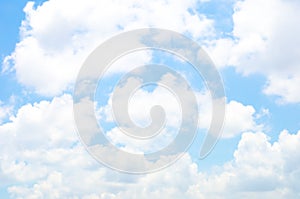Cloud with nice blue sky,Nature background