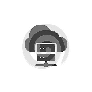 Cloud with no physical server vector icon