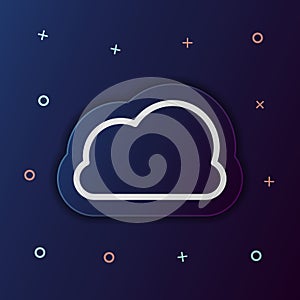 Cloud nolan button icon. Simple thin line, outline vector of web icons for ui and ux, website or mobile application