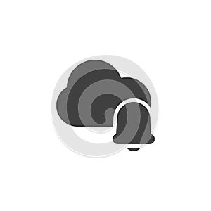 Cloud notification vector icon