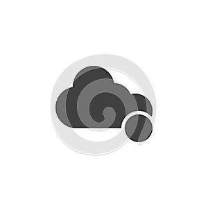Cloud notification vector icon