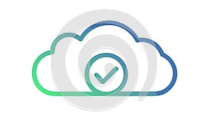 Cloud Operation Complete Icon, vector design Generative AI