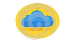 Cloud Outline Icon: Cloud Computing, Data Network Storage, vector design Generative AI
