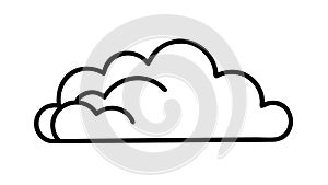Cloud Outline Icon Vector Graphic, vector design Generative AI