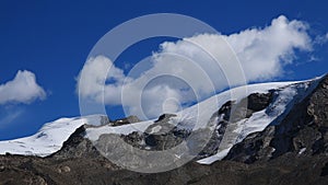 Cloud over a glacier in Zermatt