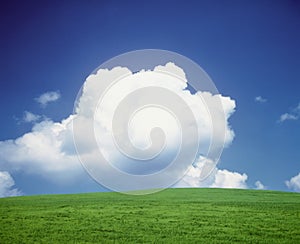 Cloud Over a Hill