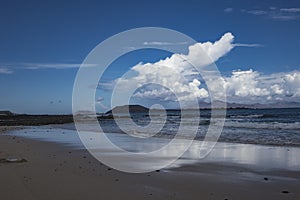 Cloud over Lobos Island, Fuerteventura,Canary-Islands,Spain